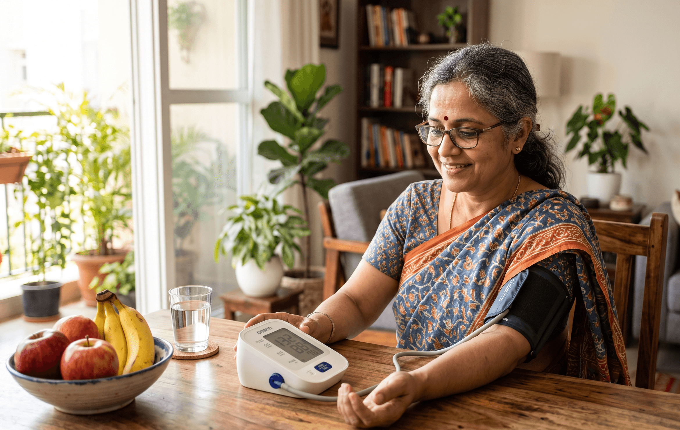 Doctor checking a patient's blood pressure with a monitor - managing high blood pressure causes symptoms and prevention