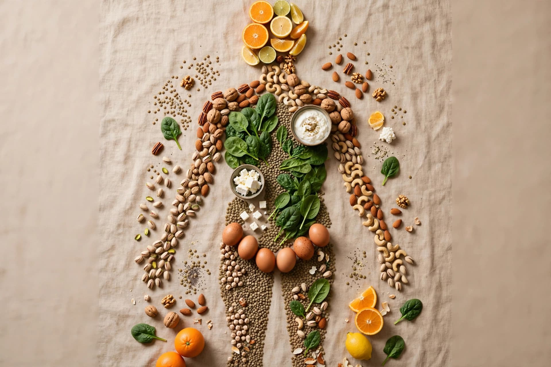 Signs of nutritional deficiency including fatigue, hair fall and brittle nails