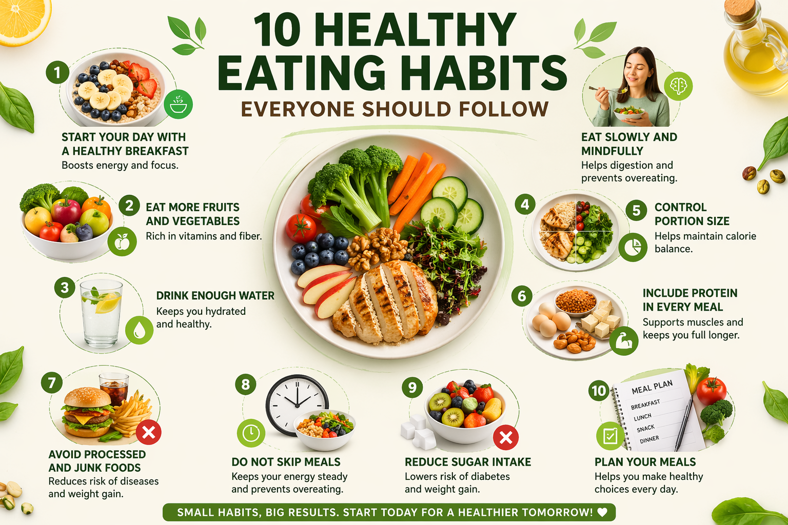 10 Healthy Eating Habits Everyone Should Follow